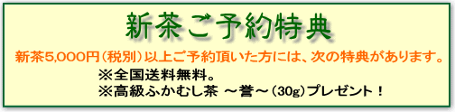 新茶予約特典